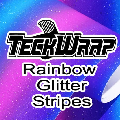 Teckwrap Shimmer Rainbow Stripes Permanent Adhesive Vinyl